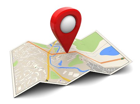 simsearch:625-00898537,k - 3d illustration of map with red target pin Stock Photo - Budget Royalty-Free & Subscription, Code: 400-08339268