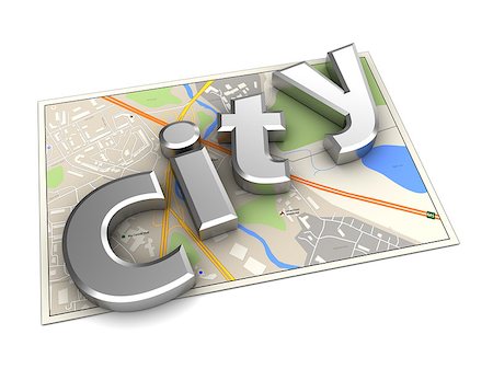 simsearch:625-00898537,k - 3d illustration of map and text city, over white abckground Stock Photo - Budget Royalty-Free & Subscription, Code: 400-08339272