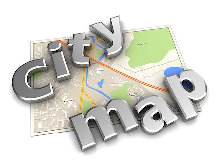 simsearch:625-00898537,k - 3d illustration of map with text city map Stock Photo - Budget Royalty-Free & Subscription, Code: 400-08339273
