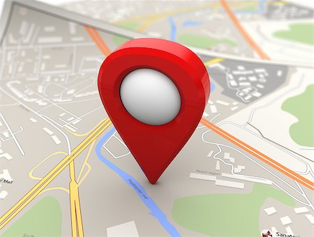 simsearch:625-00898537,k - 3d illustration of red pin over map background Stock Photo - Budget Royalty-Free & Subscription, Code: 400-08339281