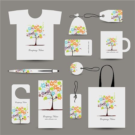 simsearch:400-09031869,k - Corporate business style design, floral tree. Vector illustration Stockbilder - Microstock & Abonnement, Bildnummer: 400-08339358