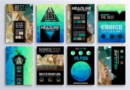 Set of Brochure, Flyers and layout templates for you projects. Ideal to use for brochures template, book cover, magazine fron page and generic printed material. Stock Photo - Budget Royalty-Free & Subscription, Code: 400-08339428