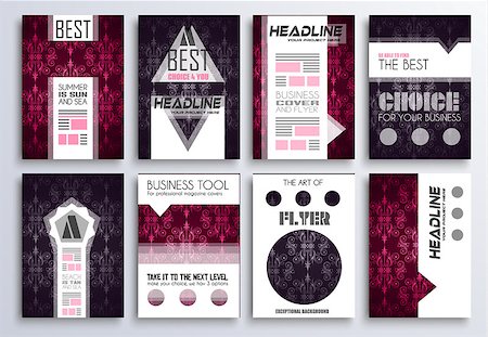 Brochure template, Flyer Design and Depliant Cover for business presentation and magazine covers. Stock Photo - Budget Royalty-Free & Subscription, Code: 400-08339435