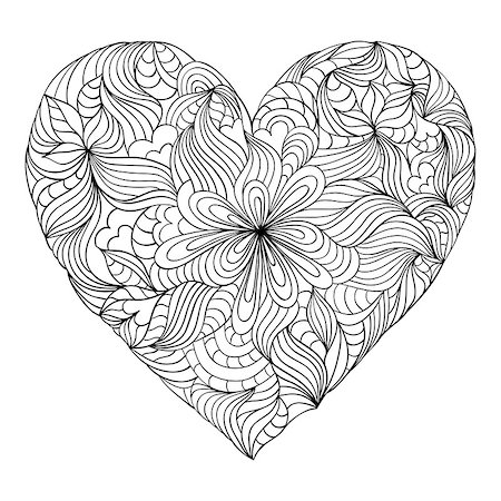 simsearch:400-08675806,k - Vector illustration of abstract heart  on white background Foto de stock - Super Valor sin royalties y Suscripción, Código: 400-08339851