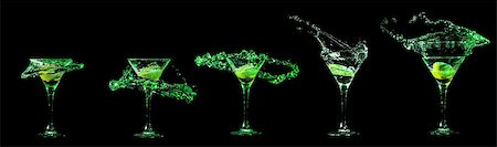 Cocktail collection isolated on black background Stock Photo - Budget Royalty-Free & Subscription, Code: 400-08331833