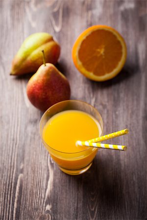 Healthy homemade smoothie with orange and pears Stock Photo - Budget Royalty-Free & Subscription, Code: 400-08332068