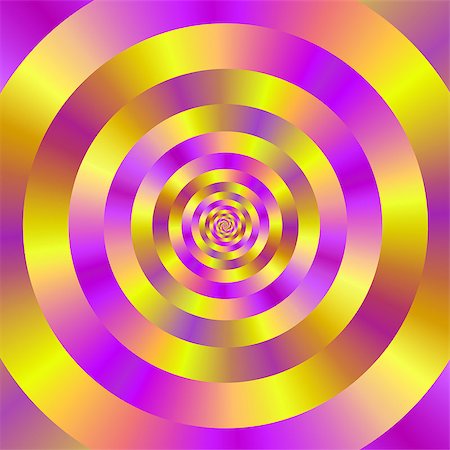 simsearch:400-06699301,k - A digital abstract fractal image with a ringed spiral design in yellow and pink. Stock Photo - Budget Royalty-Free & Subscription, Code: 400-08332674