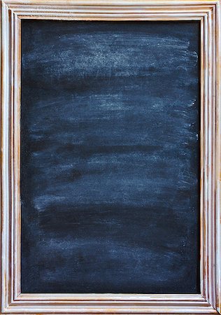 Old blackboard with white chalk and eraser for menu or price. Stock Photo - Budget Royalty-Free & Subscription, Code: 400-08332813
