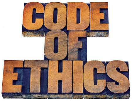 simsearch:400-08332628,k - code of ethics word abstract - isolated text in letterpress wood type printing blocks stained by inks Foto de stock - Super Valor sin royalties y Suscripción, Código: 400-08332879