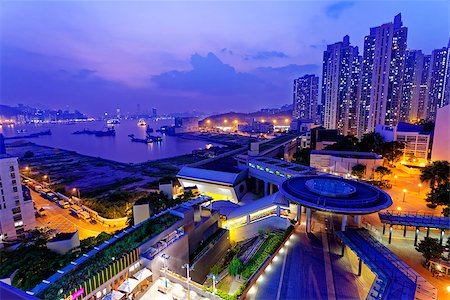 simsearch:400-08494700,k - hong kong public estate at night Stockbilder - Microstock & Abonnement, Bildnummer: 400-08333186