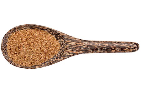 simsearch:400-08342097,k - gluten free teff grain on a wooden spoon isolated on white Foto de stock - Super Valor sin royalties y Suscripción, Código: 400-08333386