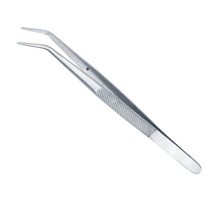 simsearch:400-07977982,k - Medical forceps with curved ends on an isolated white background Foto de stock - Royalty-Free Super Valor e Assinatura, Número: 400-08333905