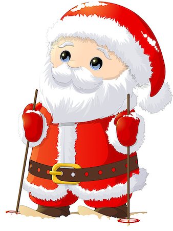 simsearch:400-08491713,k - Santa Claus painted in the background, with snow Stock Photo - Budget Royalty-Free & Subscription, Code: 400-08344444