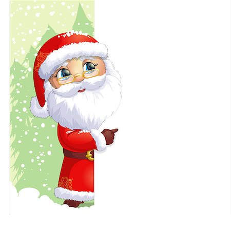 simsearch:400-08491713,k - Santa Claus painted in the background, with snow Stock Photo - Budget Royalty-Free & Subscription, Code: 400-08344443