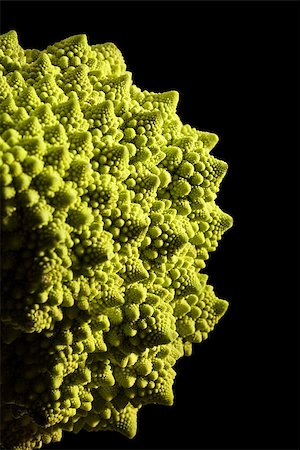 simsearch:400-07822704,k - Romanesco broccoli isolated on black background. Healthy vegetable eating. Photographie de stock - Aubaine LD & Abonnement, Code: 400-08344595