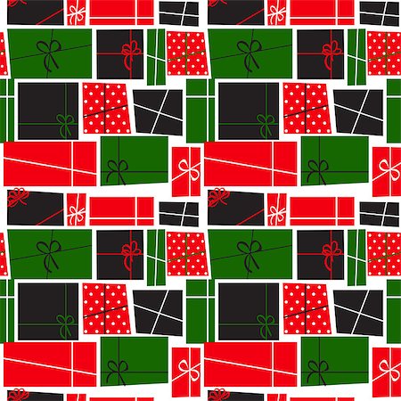 Gift Box Holiday Seamless Pattern Background Vector Illustration. EPS10 Stock Photo - Budget Royalty-Free & Subscription, Code: 400-08344833