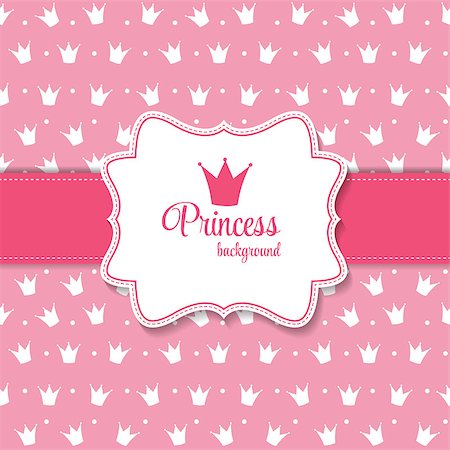 Princess Crown on Background Vector Illustration. EPS10 Stock Photo - Budget Royalty-Free & Subscription, Code: 400-08344875