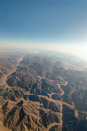 Range of mountains in Sinai from aerial view Stock Photo - Budget Royalty-Free & Subscription, Code: 400-08345035