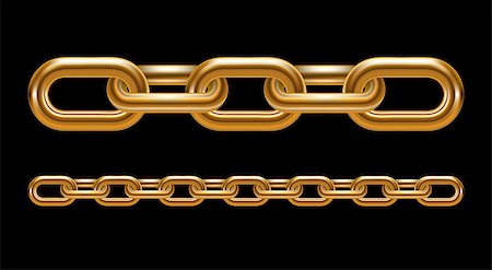 simsearch:400-06921704,k - Metal chain links vector illustration on black background Foto de stock - Royalty-Free Super Valor e Assinatura, Número: 400-08345251