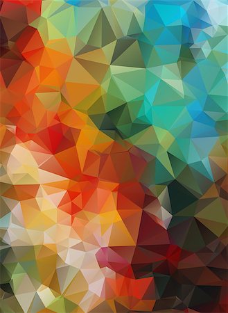 simsearch:400-08345289,k - Polygonal background. Composition with triangles geometric shapes. vector Stock Photo - Budget Royalty-Free & Subscription, Code: 400-08345291