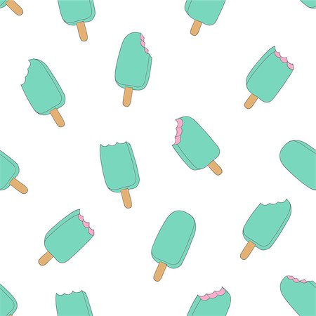 sweet Ice cream seemles illustration Stock Photo - Budget Royalty-Free & Subscription, Code: 400-08345475