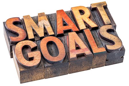 simsearch:400-08335158,k - smart goals word abstract - an isolated banner in vintage letterpress wood type blocks stained by color inks -goals setting concept Photographie de stock - Aubaine LD & Abonnement, Code: 400-08345488