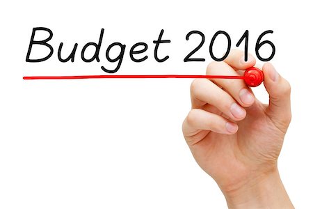 Hand writing Budget 2016 with marker on transparent wipe board. Stockbilder - Microstock & Abonnement, Bildnummer: 400-08345628