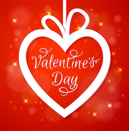 simsearch:400-08347146,k - Decorative red background with white heart for Valentine's day Stock Photo - Budget Royalty-Free & Subscription, Code: 400-08345918
