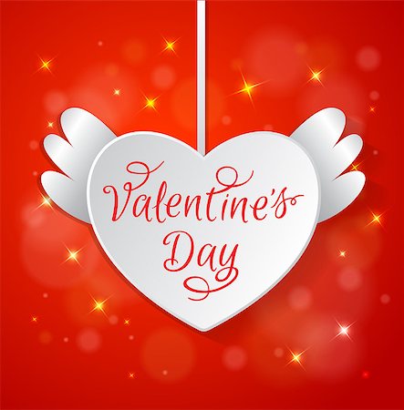 simsearch:400-08347146,k - Decorative red background with white paper heart for Valentine's day Stock Photo - Budget Royalty-Free & Subscription, Code: 400-08346047