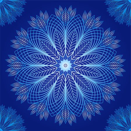 simsearch:400-07061067,k - Seamless dark blue vintage christmas pattern with blue lacy snowflakes, vector Foto de stock - Super Valor sin royalties y Suscripción, Código: 400-08346620