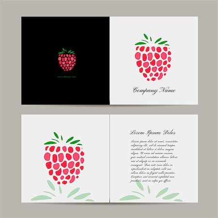 simsearch:400-09031869,k - Greeting card, raspberry design. Vector illustration Stockbilder - Microstock & Abonnement, Bildnummer: 400-08346669