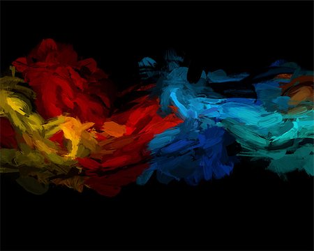 flowing oil - Colourful oil paint strokes on a black background Stock Photo - Budget Royalty-Free & Subscription, Code: 400-08346712