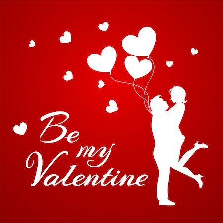 simsearch:400-08347146,k - Romantic background with couple and balloons for Valentine's day Stock Photo - Budget Royalty-Free & Subscription, Code: 400-08347142