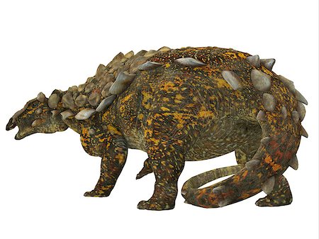 simsearch:400-08332007,k - Gargoyleosaurus was an ankylosaur armored herbivorous dinosaur that lived in the Jurassic Age of Wyoming, North America. Foto de stock - Super Valor sin royalties y Suscripción, Código: 400-08347320