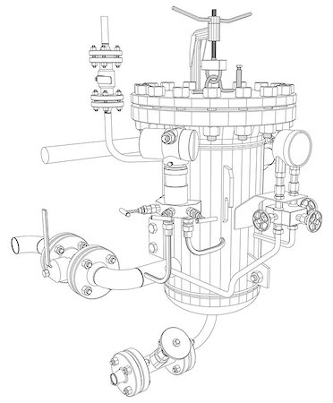 shaft - Picture of heat exchanger with shafts on white background, front view Foto de stock - Super Valor sin royalties y Suscripción, Código: 400-08347386