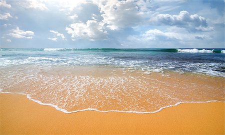 Waves of the ocean on a sandy coast Stock Photo - Budget Royalty-Free & Subscription, Code: 400-08347806