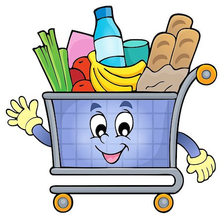 Shopping cart theme image 2 - eps10 vector illustration. Stock Photo - Budget Royalty-Free & Subscription, Code: 400-08348569