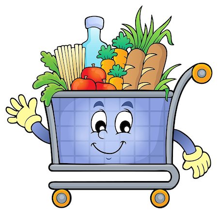 Shopping cart theme image 5 - eps10 vector illustration. Stock Photo - Budget Royalty-Free & Subscription, Code: 400-08348572