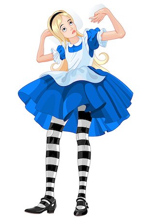 simsearch:400-08935824,k - Illustration of Alice from Wonderland Foto de stock - Royalty-Free Super Valor e Assinatura, Número: 400-08348833