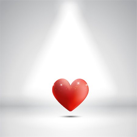 Valentine's Day background with a heart under a spotlight Stock Photo - Budget Royalty-Free & Subscription, Code: 400-08348898