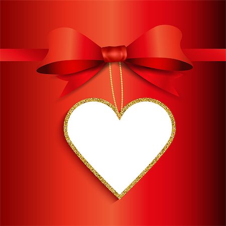 simsearch:400-06528675,k - Valentine's Day gift background with heart shaped glitter label Stockbilder - Microstock & Abonnement, Bildnummer: 400-08348918