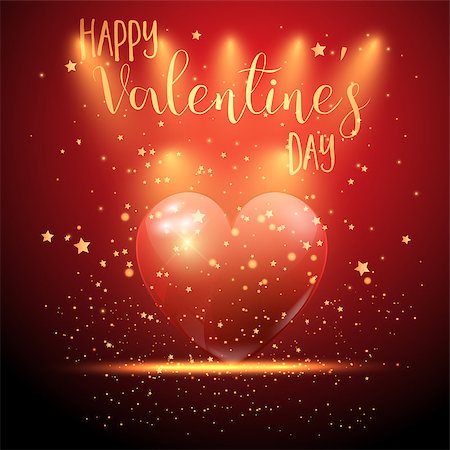 simsearch:400-06528675,k - Valentine's Day background with sparkles and heart design Stockbilder - Microstock & Abonnement, Bildnummer: 400-08348920