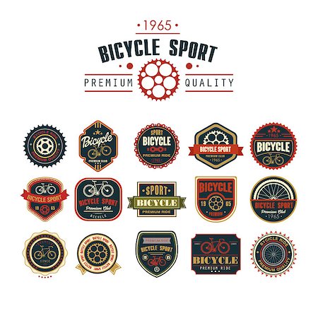 Bicycle set badges logos and labels for any use Foto de stock - Super Valor sin royalties y Suscripción, Código: 400-08349331