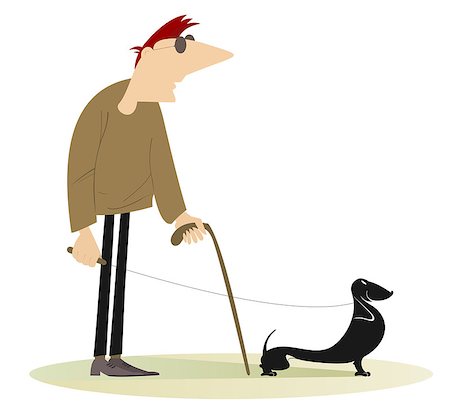 simsearch:400-07627530,k - Blind man with a guide dog Foto de stock - Super Valor sin royalties y Suscripción, Código: 400-08349490