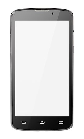 simsearch:400-09151522,k - Modern touch screen smartphone isolated on white with clipping path Photographie de stock - Aubaine LD & Abonnement, Code: 400-08340423