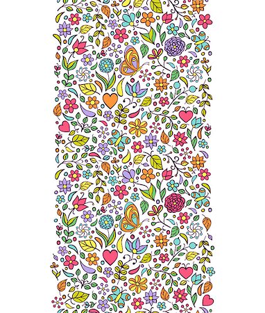 simsearch:400-07035440,k - Vector illustration of seamless pattern with abstract flowers.Floral background Stockbilder - Microstock & Abonnement, Bildnummer: 400-08340716