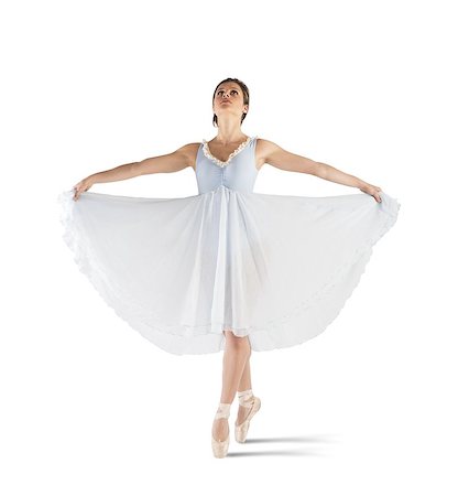 simsearch:400-04283453,k - Graceful dancer posing on pointe with tutu Stockbilder - Microstock & Abonnement, Bildnummer: 400-08340990