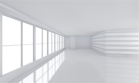 big white business room with window Foto de stock - Super Valor sin royalties y Suscripción, Código: 400-08341004