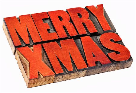 simsearch:400-08223086,k - Merry Christmas  (Xmas) - isolated  word abstract in vintage letterpress wood type stained by red ink Photographie de stock - Aubaine LD & Abonnement, Code: 400-08341075