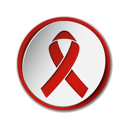 simsearch:400-08341383,k - Red ribbon - AIDS awereness sign. Vector illustration Stock Photo - Budget Royalty-Free & Subscription, Code: 400-08341289
